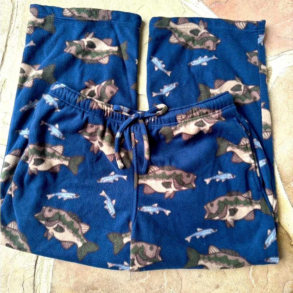 Mossimo Supply Co., Fish Patterned, Pajama Pants, Size Large